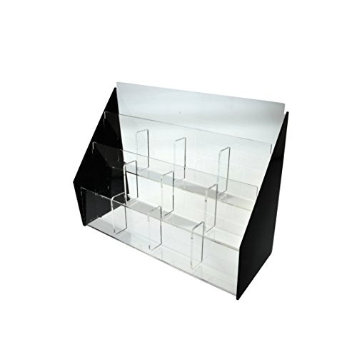 Marketing Holders 4" x 9" Brochure 3 Tier 12 Pocket Pamphlet Holder Display Rack (Pack of 6)