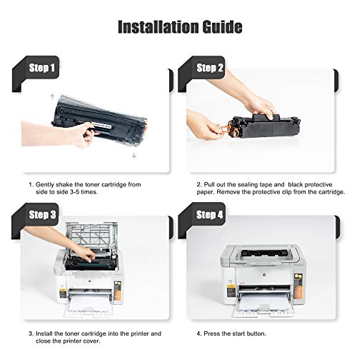 DIGITONER Compatible HP CE505A CF280A Toner Cartridge - CE505A CF280A High Yield Toner Cartridge Replacement for HP Laser Printer - Black [8 Pack]