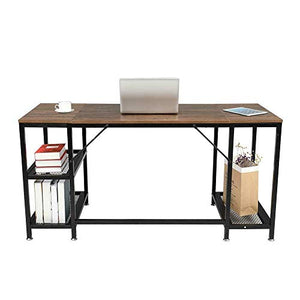 ADHW 59 inch Computer Writing Desk Work Study Office Table for PC Workstation Brown