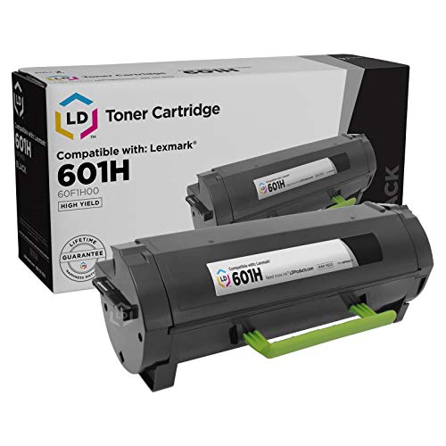 LD Compatible Toner Cartridge Replacement for Lexmark 601H 60F1H00 High Yield (Black, 4-Pack)