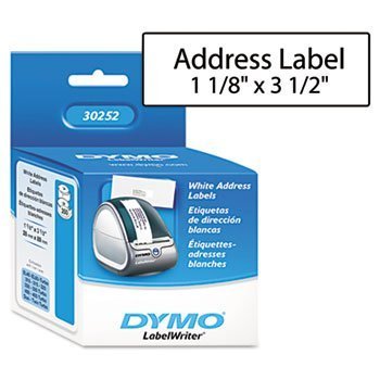 DYMO 30252 LabelWriter Adhesive White Address Labels (Pack of 10) For use with LabelWriter 450, LabelWriter 450 Turbo and LabelWriter 450 Twin Turbo Address Labels; Direct Thermal Printing Process