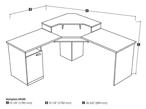 Bestar Corner Desk - Hampton