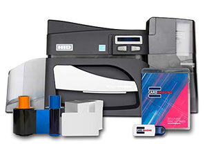 Fargo DTC4500e Single side ID Card Printer & Supplies Bundle with Card Imaging Software