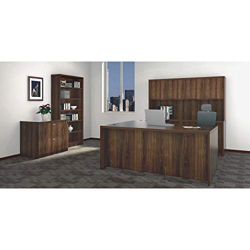 Lorell LLR34311 Chateau Series Walnut Laminate Desking Credenza