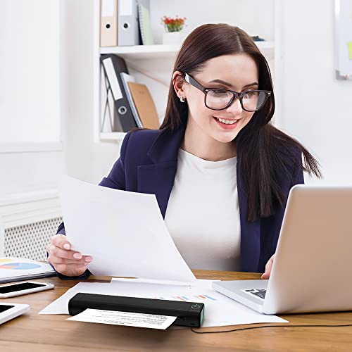 Phomemo M08F A4 Portable Printer, 2022 Upgrade Lightweight and Compact Thermal Mobile Printer, Wireless Printer for Travel, Vehicles, Office & School Compatible with Android and iOS Phone & Laptop
