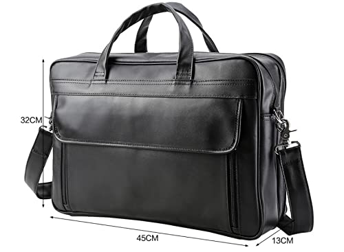 XIXIDIAN Men Briefcase Business Shoulder Bag Messenger Bags Computer Laptop Handbag Bag Men's Travel Bags,17 in Laptop (Color : Black, Size : 45cmx32cmx13cm)