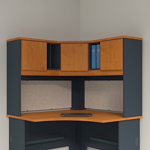 Bush Business Furniture Series A Collection 48W Corner Hutch in Natural Cherry