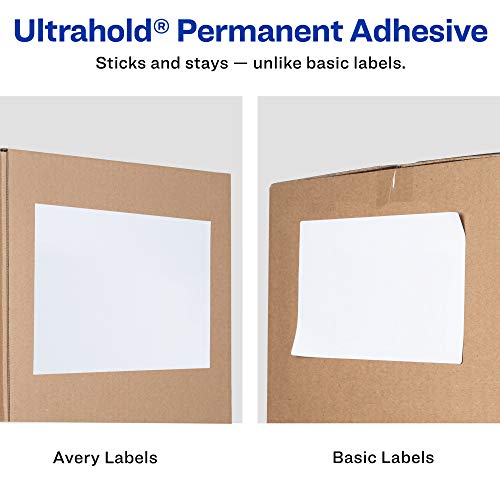 Avery Shipping Address Labels, Laser Printers, 500 Labels, Half Sheet Labels,Permanent Adhesive,2 Packs (5912)