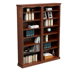 UiiLO Wood Open Freestanding Display Bookshelf with Storage - Industrial Large Bookshelf for Home Office, Living Room, Bedroom - Vintage School