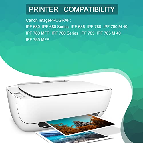 GREENBOX Compatible Ink Cartridges Replacement for Canon PFI-207 PFI-207MBK PFI-207BK PFI-207C PFI-207M PFI-207Y 8789B001 8788B0011 8790B001 8792B001 8791B001 for IPF 680 Printer (MBK, BK, C, M, Y)