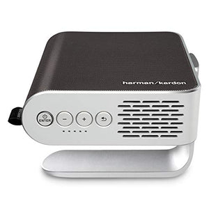 ViewSonic M1+ Portable Smart Wi-Fi Projector with Dual Harman Kardon Bluetooth Speakers HDMI USB Type C and Built-in Battery