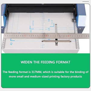 WIKINK Electric Paper Book Stapler Creaser - A3 A4 Saddle Stitch Flat-Clinch Automatic Binding Machine Folder Creasing - 5 Nail Positions