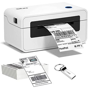 Shipping Lable Printer - 4x6 Printer with Lables 100 Pcs Direct Thermal Label Printing for Shipment Package, High Speed USB Shipping Label Maker for UPS, FedEx, Etsy, Ebay, Amazon Barcode Printing