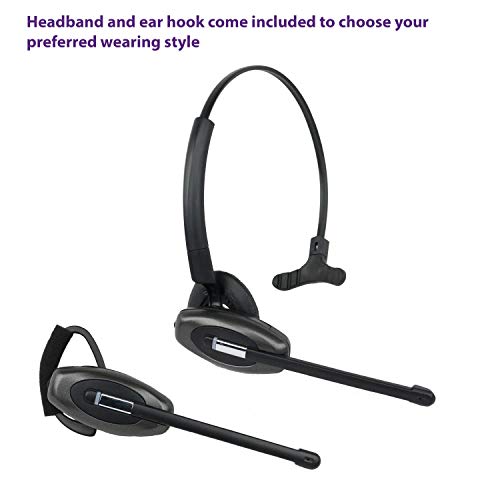 Discover D904 Convertible DECT Wireless Office Headset System with Unlimited Talk Time for Professionals- Works with PC/Mac and Desk Phone- 3 Year Warranty