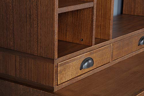 American Furniture Classics Rough Sawn Style Industrial Hutch for Desk, Hewn Pallet