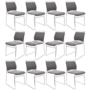 VACYOVKE Stacking Chairs Set - 12 Pack, 1102LB Capacity, Modern Reception Chair