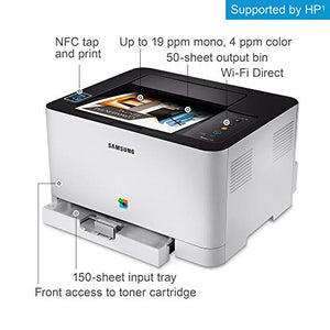 Samsung Xpress C430W Wireless Color Laser Printer with Simple NFC + WiFi Connectivity and Built-in Ethernet, Amazon Dash Replenishment Enabled (SS230G)