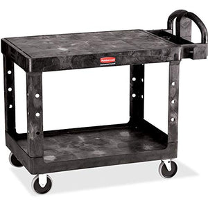 Rubbermaid Commercial Products 2-Shelf Utility Cart, Medium, 500 lbs. Capacity