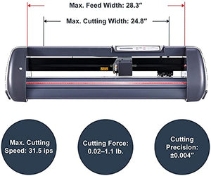 CO-Z Vinyl Cutting Machine with Stand, 28Inch Digital Graphtec Vinyl Printer Cutting Machine, Vinyl Plotter Machine T-Shirt Decal Bundle Banner Sign Making Tools