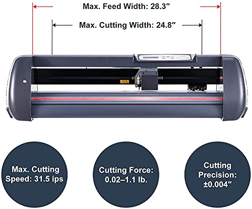 LETRA 28 Inch Vinyl Cutter Machine with Stand, Digital Graphtec Vinyl Printer Cutting Machine, Vinyl Plotter Machine T-Shirt Decal Bundle Banner Sign Making Tools with Software