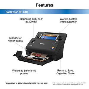 Epson FastFoto FF-640 High-Speed Photo Scanning System with Auto Photo Feeder (Renewed)