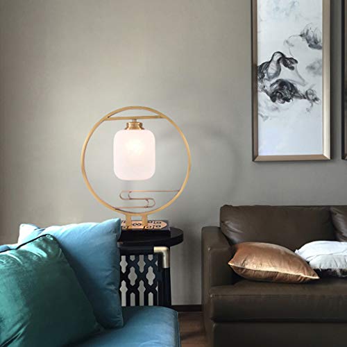 TYXHZL Personality Simple Bedroom Bedside Creative lamp Retro Copper Living Room Hotel Warm Light Study Room Lamps