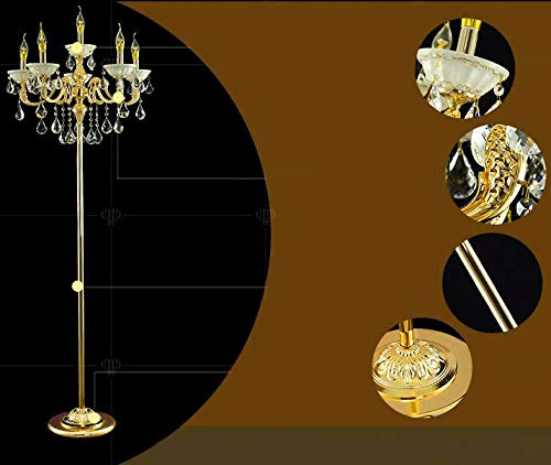 Zinc Alloy Heavy Base Crystal Floor Lamp Ground Lamp Light Chandelier