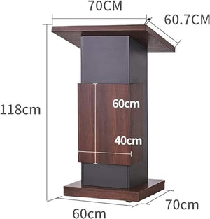 YILDEX Wheeled Lectern Stand with Inclined Top and Lock Wheels