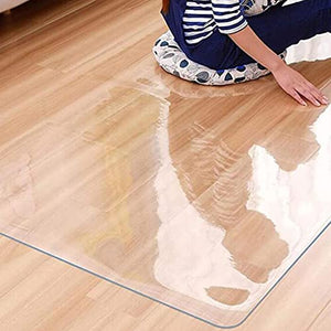 HOBBOY Clear Hard-Floor Chair Mat 1mm Thick - Transparent Protector for Hardwood Floors