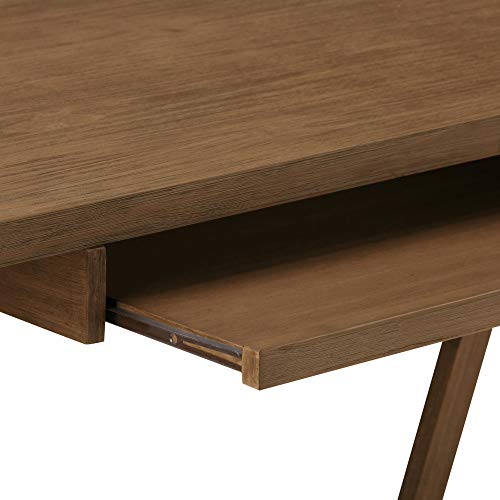 SIMPLIHOME Dylan SOLID WOOD Modern Industrial 60 inch Wide Home Office Desk, Writing Table, Workstation, Study Table Furniture in Rustic Natural Aged Brown