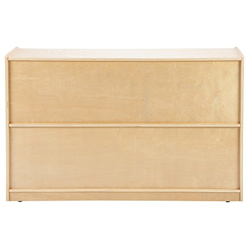 ECR4Kids Birch 20 Cubby Tray Cabinet, Kids Toy Storage Orgaznier with Rolling Casters, Hardwood Mobile Storage Cabinet for Classroom, Preschool and Homeschool Supplies