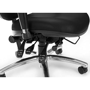 OFM 24-Hour Office Chair - 20" to 23" Seat Height - Black - Black