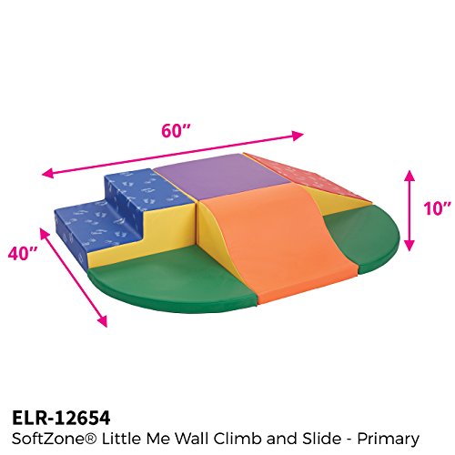 ECR4Kids SoftZone Little Me Foam Wall Climber - Indoor Active Play Structure for Toddlers and Kids - Soft Foam Play Set, Primary