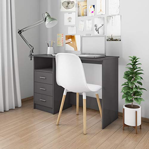 Writing Desk,Computer Desk with Storage Locker,Multipurpose Workstation,Simple Style Desk,Workstation Office Desk Writing Study Desk for Home Office,43.3"x19.7"x29.9" Chipboard