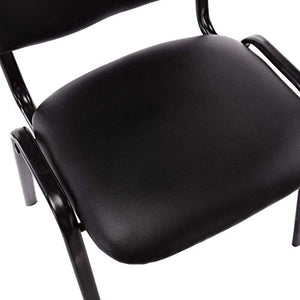 H&Y HEAH-YO Reception Chair Stacking Mesh Armless Office Conference Black Desk Chairs