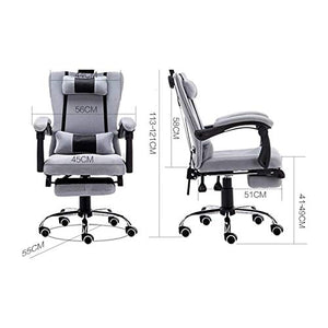 HMBB Computer Chair,Office Chair,Gaming Chair,Ergonomic Mesh Chair,Swivel Chair,Boss Chair Linkage Armrest (Color : Gray)