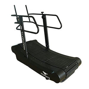 WOLFMATE Fitness Curved Treadmill, Air Runner, Self-Generated Commercial Curved Treadmill, Curved Non-Motorized Treadmill with Resistance Adjustment (MND-Y600B)