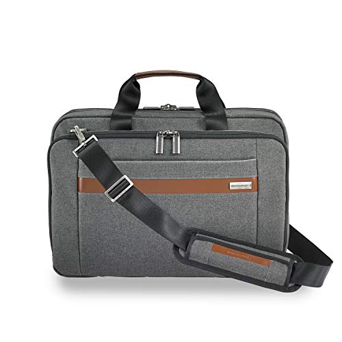 Briggs & Riley Kinzie Street-Medium Brief Briefcase, Grey, One Size