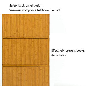 Jcnfa-Shelves Bookshelf Floor Rack Free Standing Shelf Storage Cube Display Bamboo Multi-Function Bookshelf Door Design (Color : Wood Color, Size : 27.559.8449.21in)
