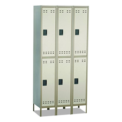 Safco Double Tier Locker, 3 Column, Tan