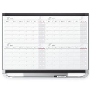 Quartet Dry Erase Calendar Board, Magnetic Whiteboard Planner, 4' x 3', 4 Months, Total Erase Surface, Prestige 2 (4MCP43P2)
