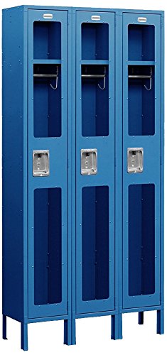 Salsbury Industries Single Tier Metal Locker, Blue - 36"W x 6'H x 18"D