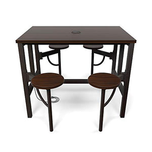 OFM 9004-WLT-WLT Model 9004 Endure Series Standing Height 4 Seat Table, 38'' Height, 31.25'' Width, 47.625'' Length, Walnut