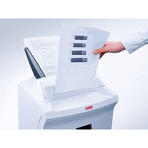 HSM SECURIO AF150 L4 Micro-cut Shredder with automatic paper feed; shreds up to 150 automatically/13 manually; 9 gallon capacity