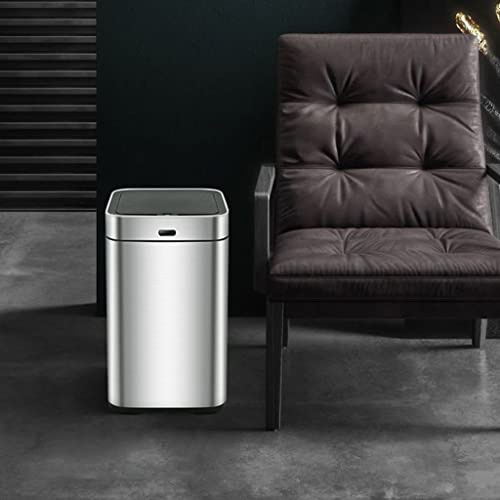 WRLRUILIAN Wastebasket Stainless Steel Rechargeable Intelligent Automatic Induction Trash Can Household Kitchen Living Room Trash Can 10L Recycling Trash Can (Size : 10L)