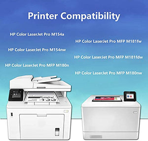 6 Pack (3BK+1C+1M+1Y) 204X|CF510X CF511X CF512X CF513X Toner Cartridge Replacement for HP Color Laserjet Pro M154a, M154nw, MFP M180n, MFP M181fw, MFP M181fdw, MFP M180nw Printer,Sold by AlToner