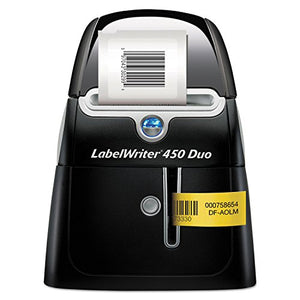 DYMO 1752267 LabelWriter Duo Printer, 2 3/10-Inch Labels, 71 Label/Min, 5 1/2w x 7 4/5d x 7 3/10h