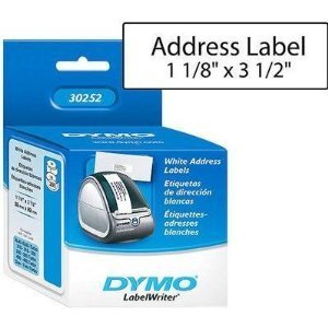 DYMO 30252 LabelWriter Adhesive White Address Labels (Pack of 10) For use with LabelWriter 450, LabelWriter 450 Turbo and LabelWriter 450 Twin Turbo Address Labels; Direct Thermal Printing Process