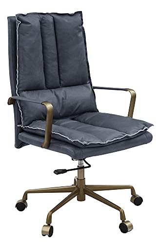 Acme Furniture Tinzud Office Chair, Gray Leather