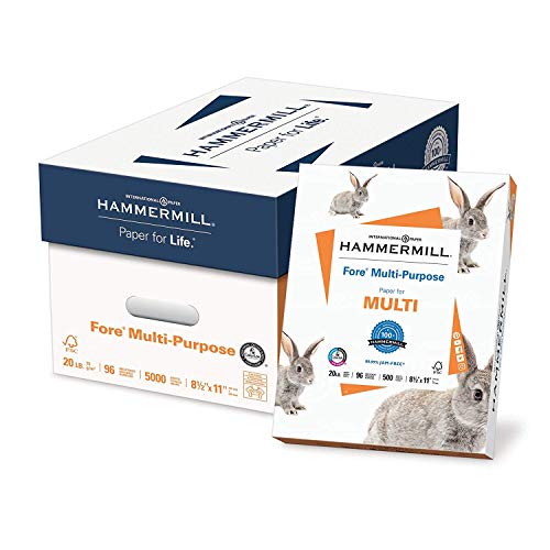 Hammermill Paper, Fore Multipurpose Paper, 8.5 x 11 Paper, Letter Size, 20lb Paper, 96 Bright, 1 Pallet / 40 Cartons (103267P) LOADING DOCK DELIVERY